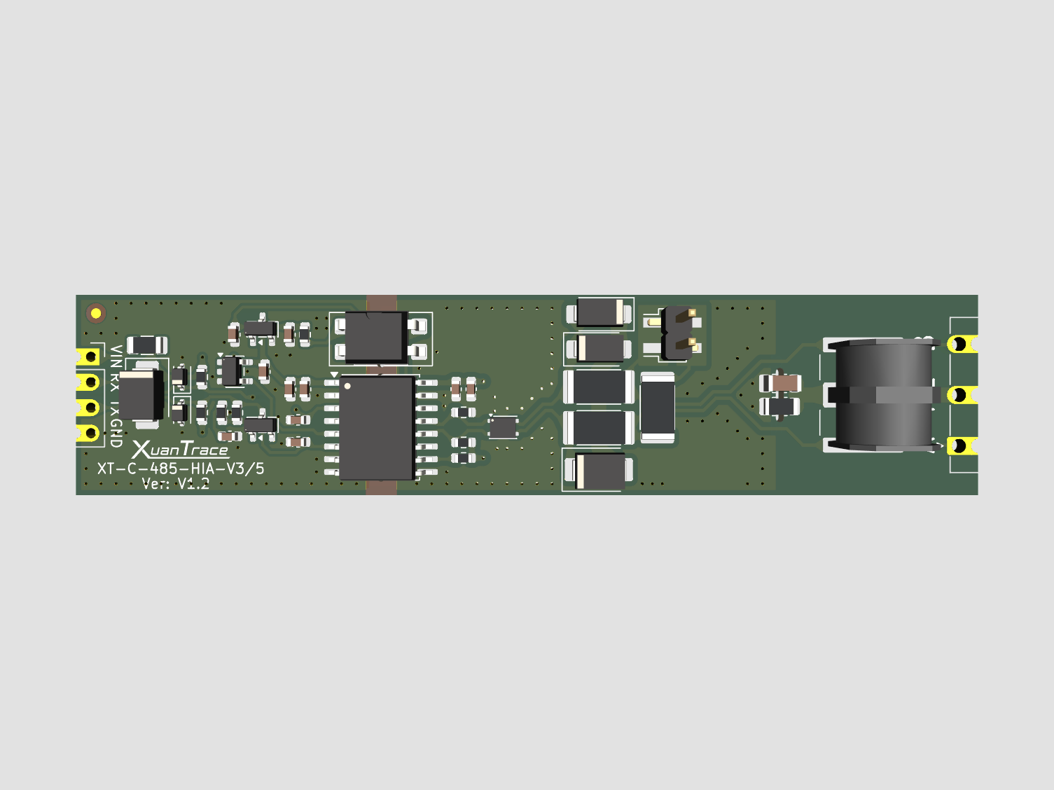 RS485 隔离防雷半孔贴片模块
